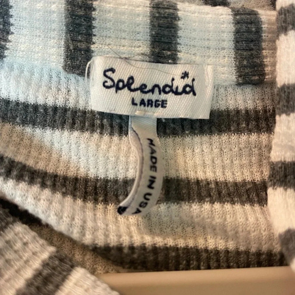 Splendid Anthropologie striped  cowl neck long sleeve long sweater size large - Picture 4 of 5